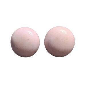 Vintage Pink Round Stud Earrings